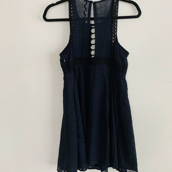 Free People Blue Lace Embroidered Dress - Picture 6 of 6